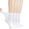 Lightweight Diabetic Bamboo Ankle Socks for Women, 4 Pairs