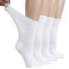 Women's Diabetic Thin Cotton Crew Socks, 4 Pairs