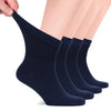 Men's Lightweight Bamboo Diabetic Ankle Socks, 4 Pairs