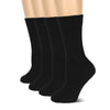 Casual Women's Cotton Dress Crew Socks, 4 Pairs