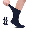 Unisex Cotton Diabetic Crew Socks, 4 Pairs