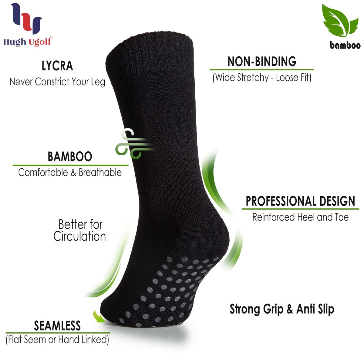 Women's Bamboo Lightweight Diabetic Ankle Socks (3 Pairs) – Hugh